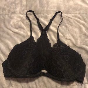 VS Pink Black Lace Push-up Bra